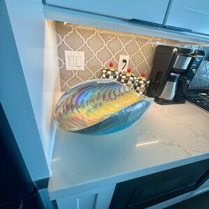 Ferro Murano 21" Iridescent Sculptural Art Glass Centerpiece